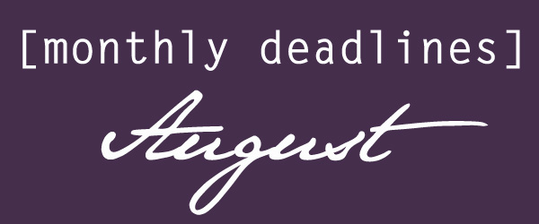 aug deadlines