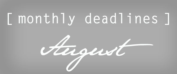 August Deadlines: 13 Contests and Prizes With Deadlines This Month