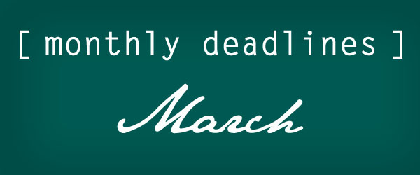 March Deadlines: 10 Contests Ending This Month