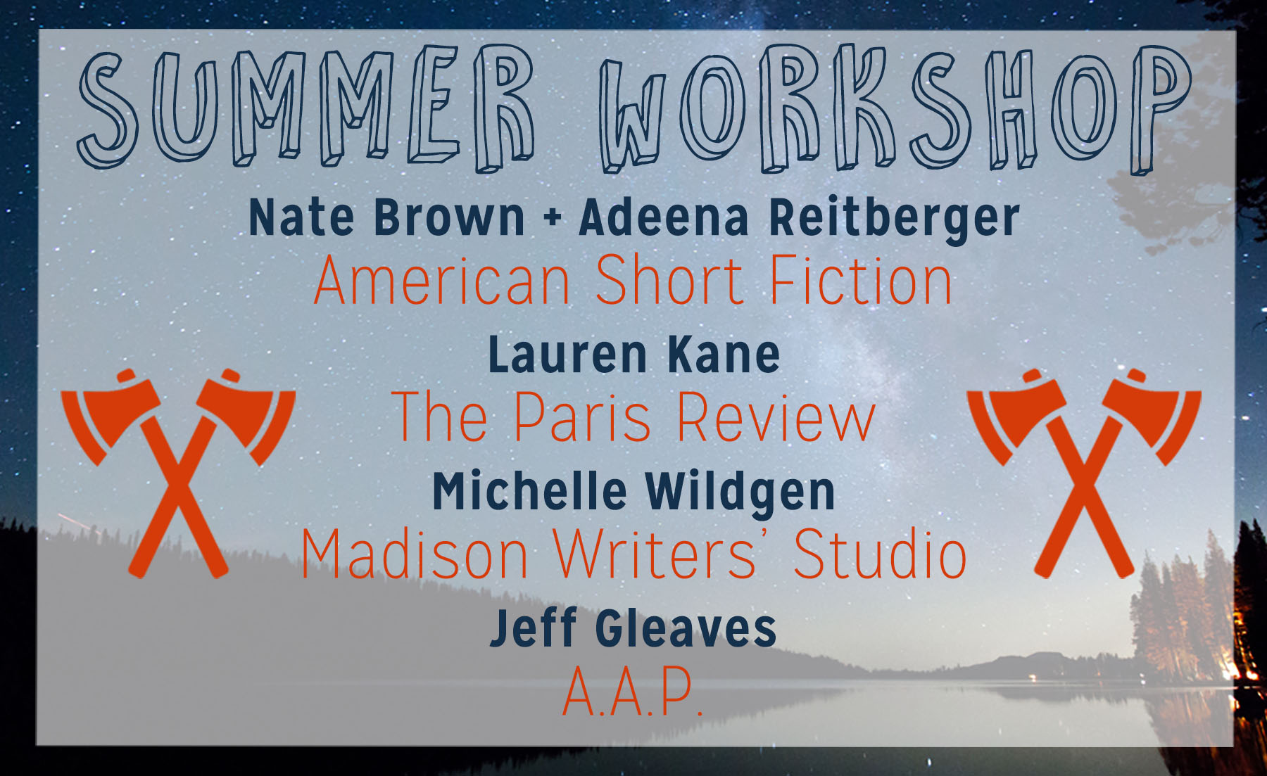 Summer Workshop Editors Announcement!