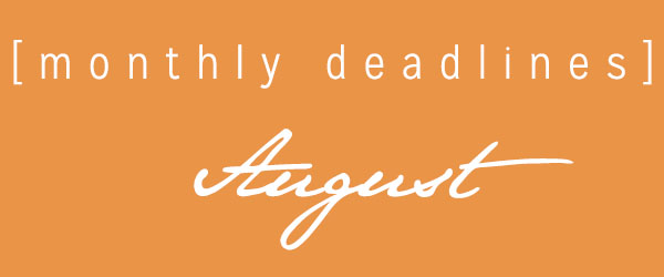 August Deadlines: 8 Contests With Deadlines This Month