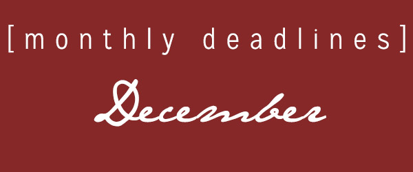 December Deadlines: 13 Prizes Available This Month