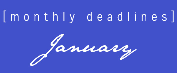 January Deadlines: 10 Magazines and Contests with Deadlines This Month
