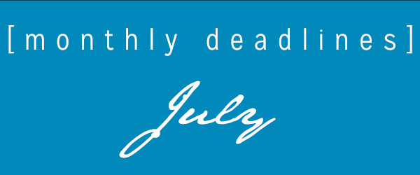 July Deadlines: 11 Prizes Available This Month
