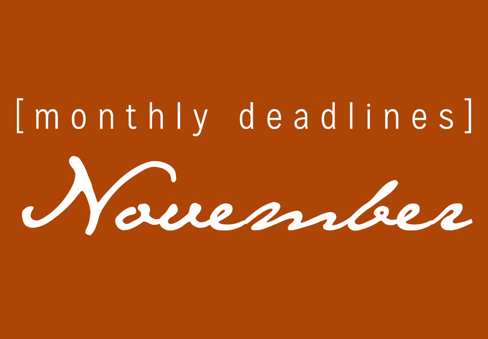 November Deadlines: 11 Contests to Enter This Month