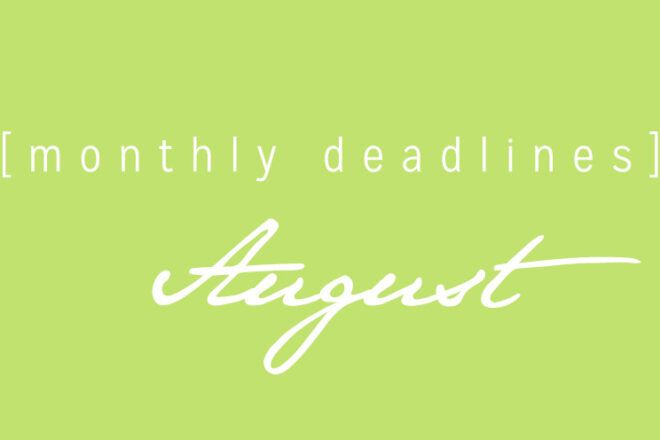August Deadlines: 12 Contests Ending This Month