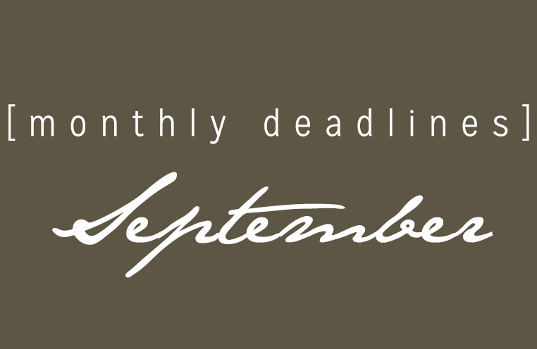 September Deadlines: 11 Prizes Available This Month