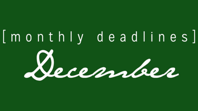 December Deadlines: 12 Contests Available This Month Only