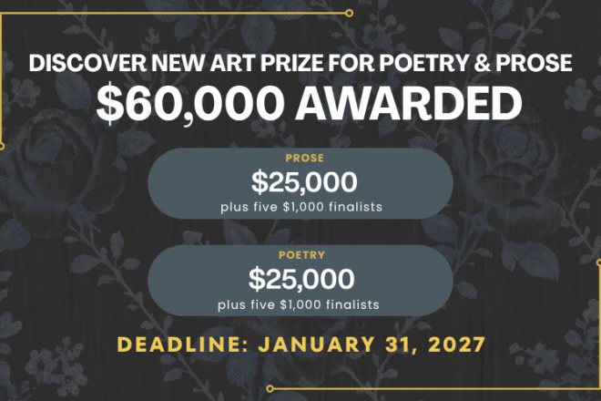 Discover New Art Prize for Poetry & Prose