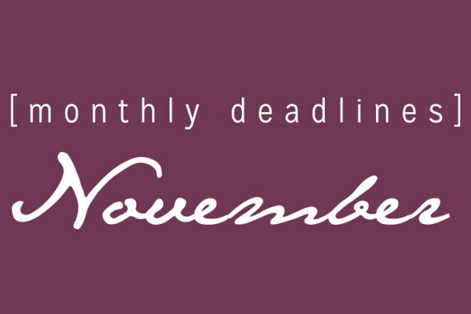 November Deadlines: 12 Competitions to Enter This Month